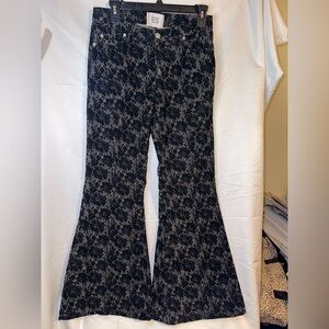 BDG Black Lace Print Corduroy Pants